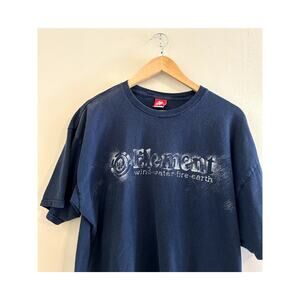 Black Element Wind Water Earth Spraypaint Skateboarding Surfing T-shirt Men's XL